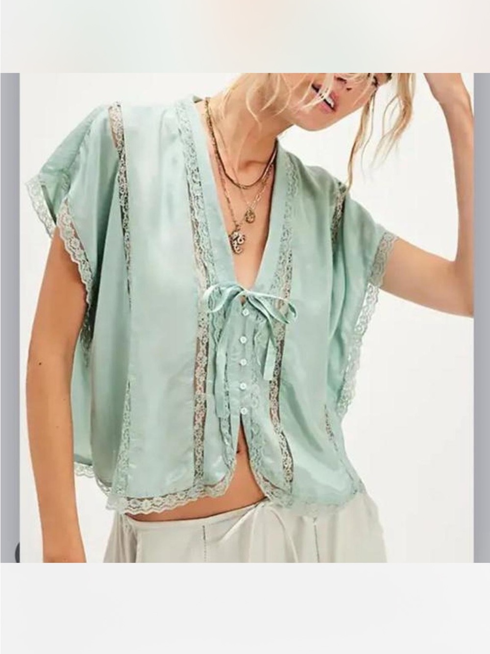 🌟 Free People Marigold Shine Lace Top 🌟